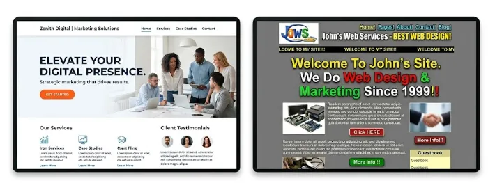 Good vs. Bad Website Design