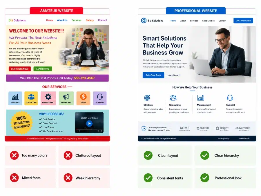 website visuals